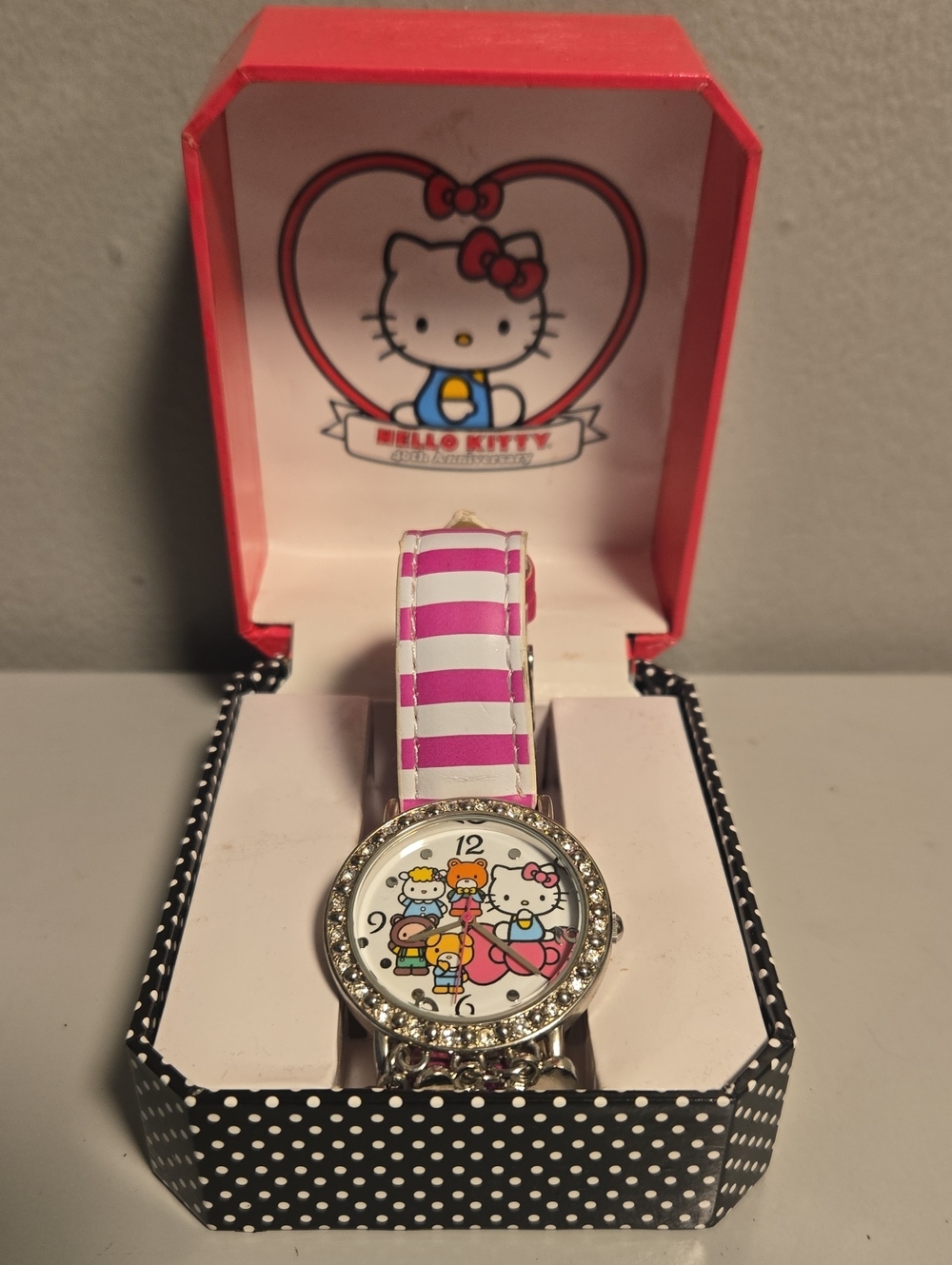 Hello Kitty Sanrio 40th Anniversary Watch Pink & White